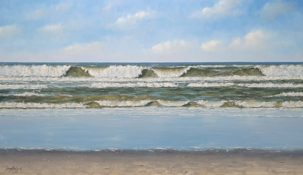 zeeland scheveningen katwijk noordwijk kust zon zee strand duinen schilderij simon balyon kunstschilder