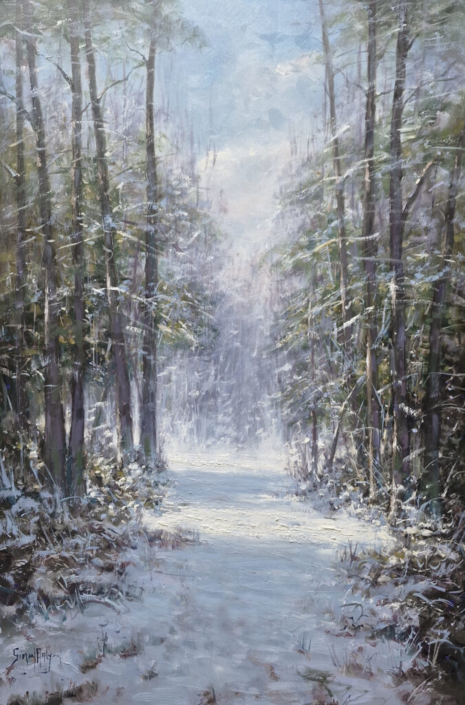  winter bos prattenburg schilderij Veenendaal Simon Balyon kunstschilder