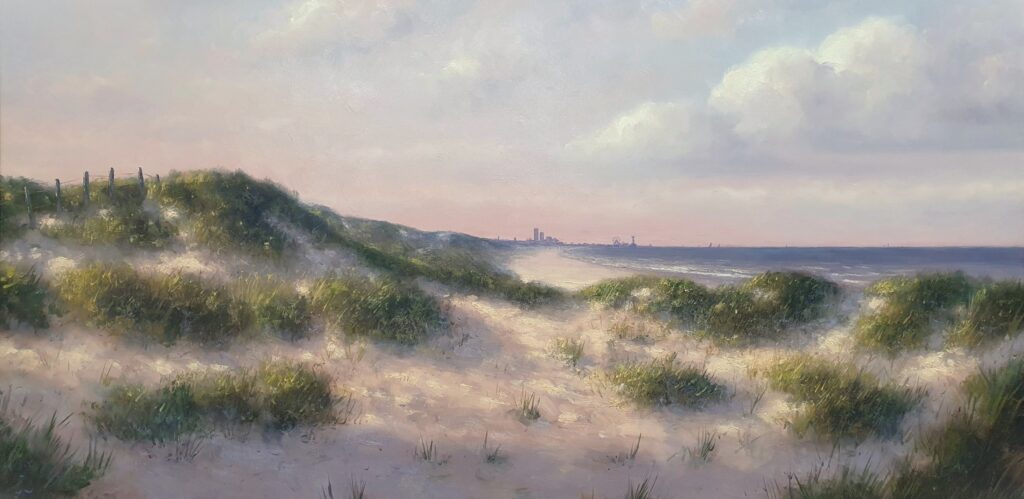 Strand-Schilderij-Zee-Scheveningen-Kunstschilder-Simon-Balyon-Zeeland